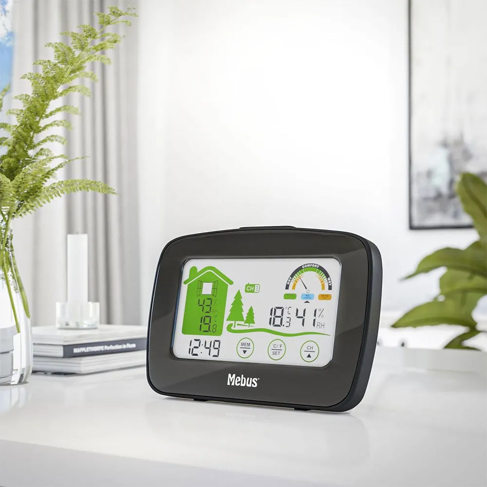 Mebus 40902 Wetterstation, Black, One Size Mebus 40902 Wetterstation, Black, One Size