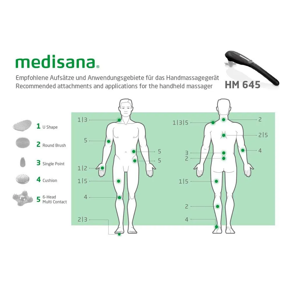 Medisana Hm 645 Handmassagegerät, Black, One Size Medisana Hm 645 Handmassagegerät, Black, One Size