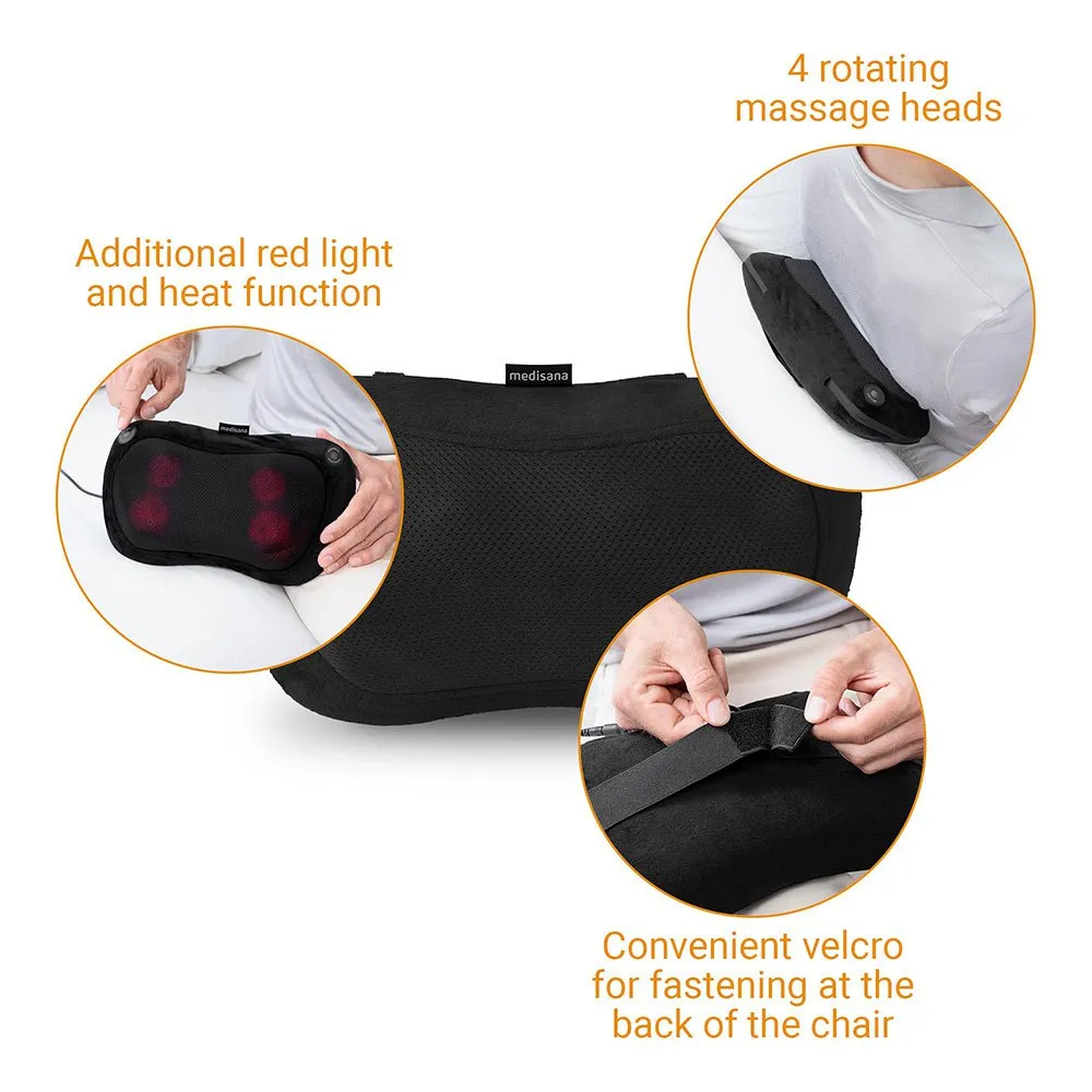 Medisana Mc 200 Massagekissen, Black, One Size Medisana Mc 200 Massagekissen, Black, One Size
