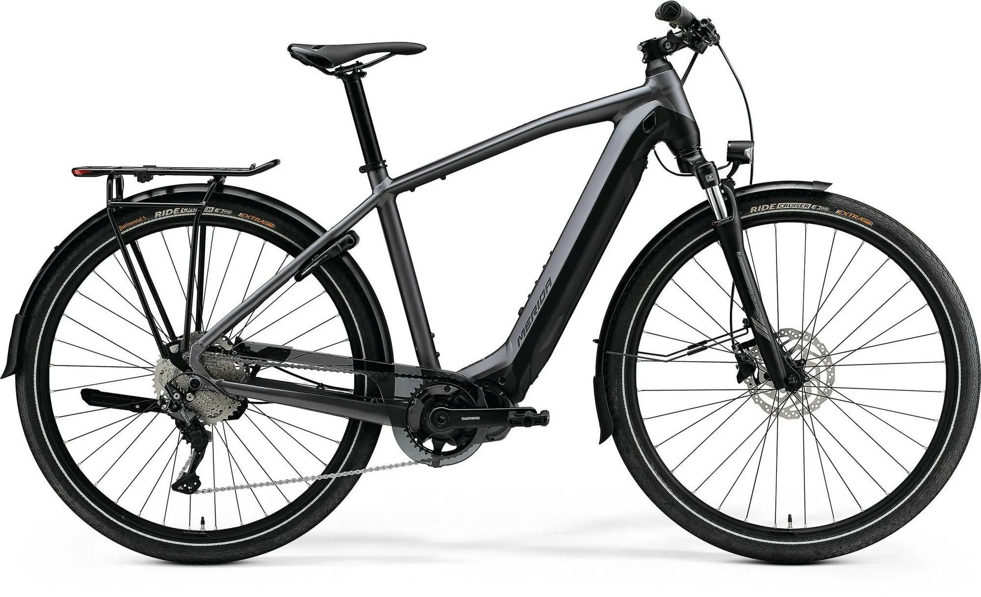 Merida eSPRESSO 500 EQ EP2 MATT DARK SILVER/BLACK 28" 630 Wh Diamant, Anthrazit, XS