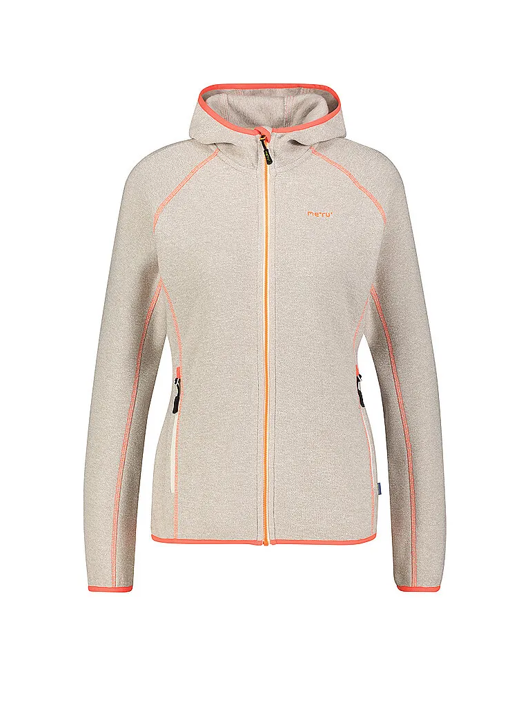 Meru Damen Fleecejacke Horta Hoodie beige