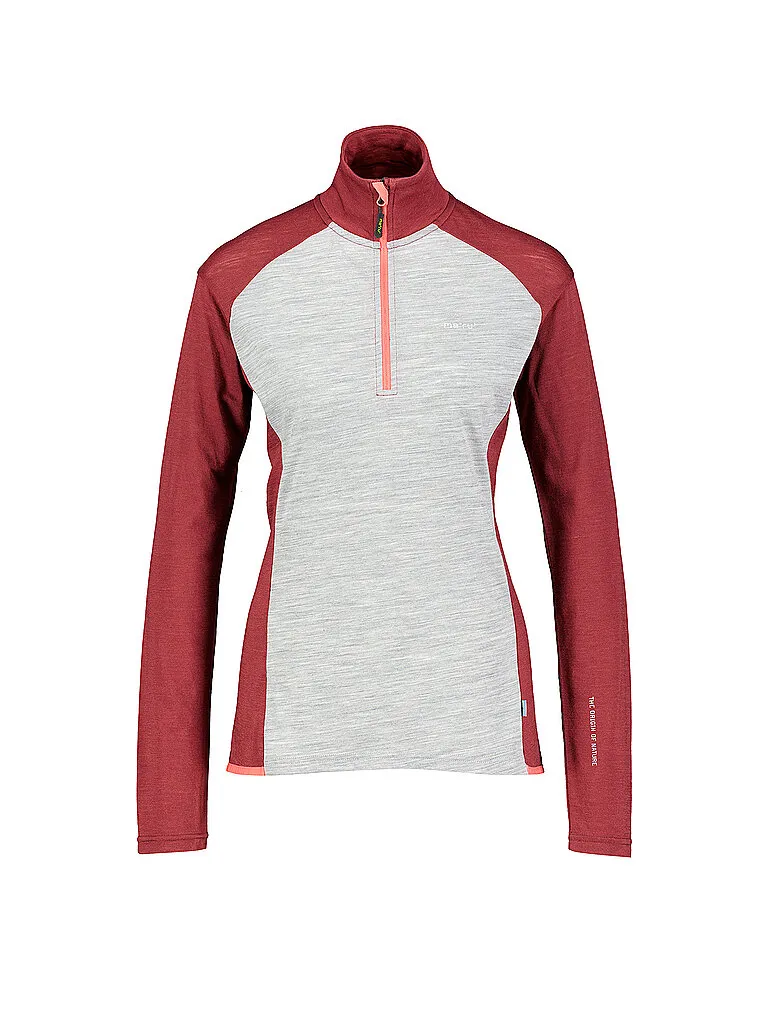 Meru Damen Funktions Zipshirt Vordingborg, Dunkelrot Meru Damen Funktions Zipshirt Vordingborg, Dunkelrot