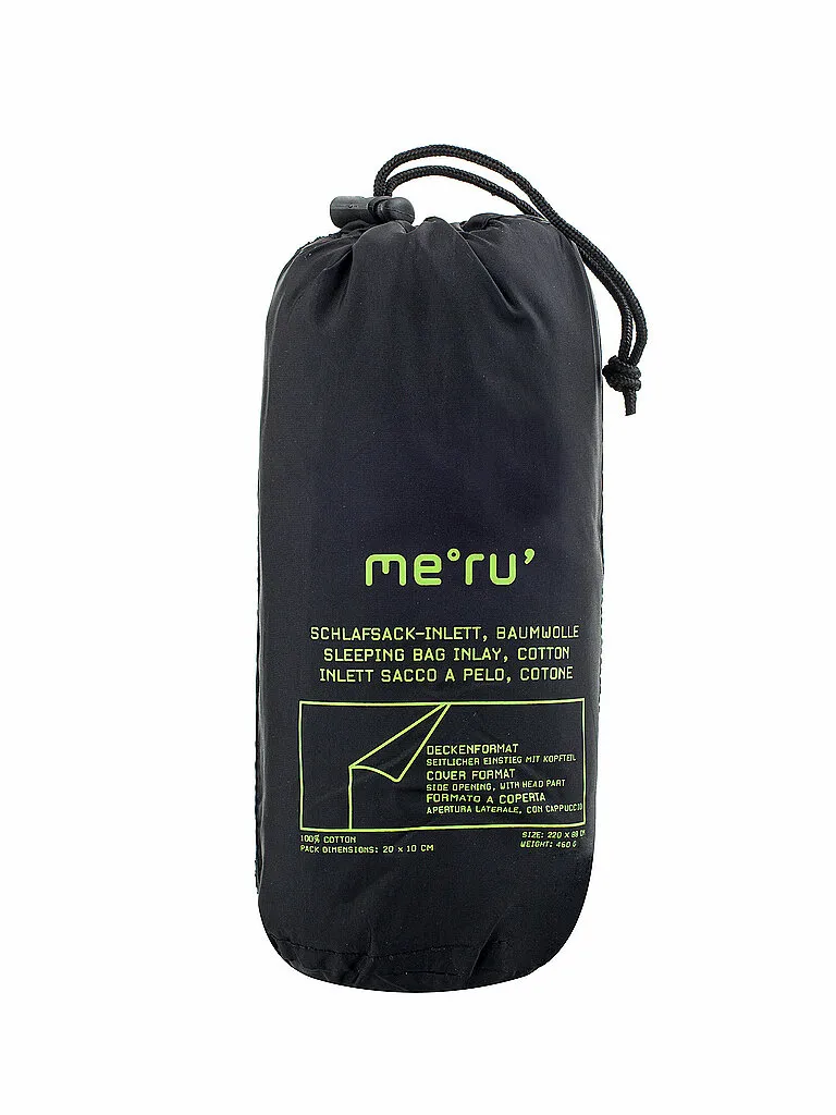 Meru Hütten-Schlafsack 19x9cm 450g, Weiss