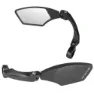 Messingschlager Linker Spiegel mit Aluminiummanschette M-wave spy space Unisex, schwarz, 22.2mm