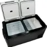 Mestic Mccp-75 Ac/dc Dual Zone Steife Tragbare Kühlbox, Black, One Size