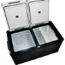 Mestic Mccp-90 Ac/dc Dual Zone Steife Tragbare Kühlbox, Black, One Size