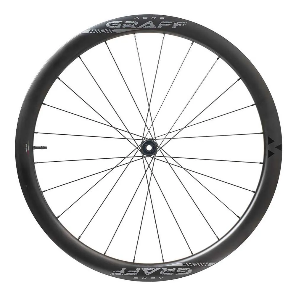 Miche Graff Aero Carbon Cl Disc Tubeless Gravel-laufradsatz, Black, 12 x 100/12 x 142mm, Shimano/Sram HG Miche Graff Aero Carbon Cl Disc Tubeless Gravel-laufradsatz, Black, 12 x 100/12 x 142mm, Shimano/Sram HG