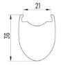 Miche Kleos 36 Mm Cl Disc Tubeless Rennrad-vorderrad, Black, 12 x 100mm, Ruota anteriore KLEOS 36mm