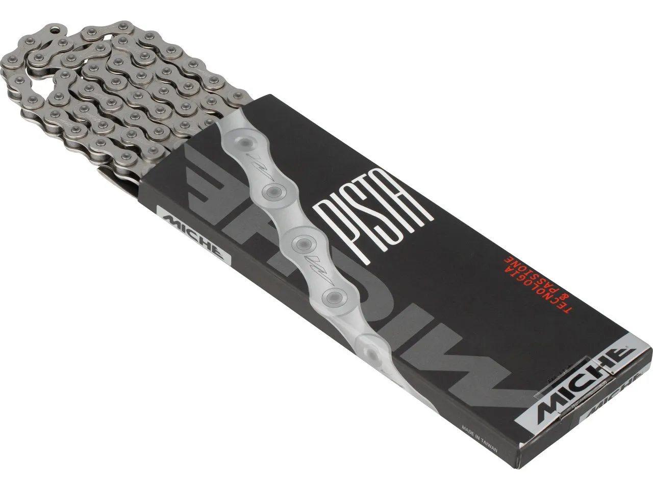 Miche Pista Single Speed Bahnkette 1/8", Silber, 1 fach Miche Pista Single Speed Bahnkette 1/8", Silber, 1 fach
