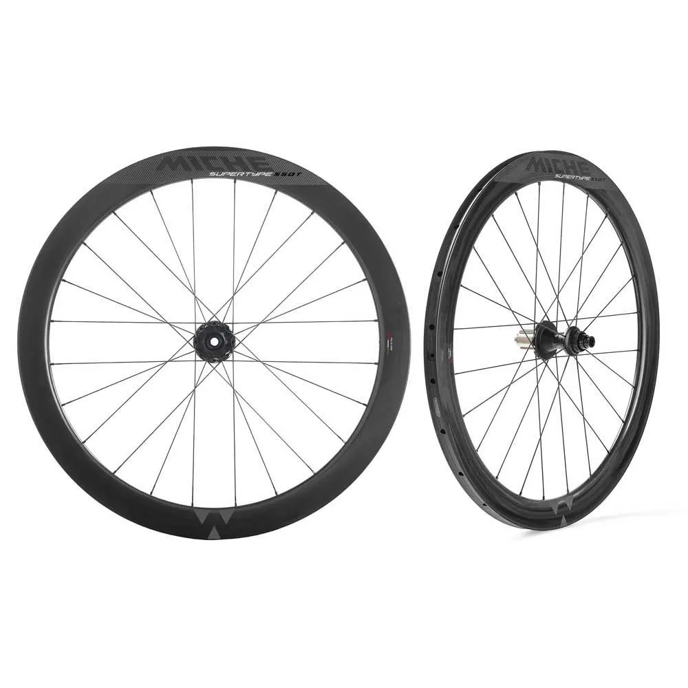 Miche Supertype 550tdx Disc Tubeless Rennrad Laufradsatz, Black, 12 x 100/12 x 142mm, Shimano/Sram HG Miche Supertype 550tdx Disc Tubeless Rennrad Laufradsatz, Black, 12 x 100/12 x 142mm, Shimano/Sram HG
