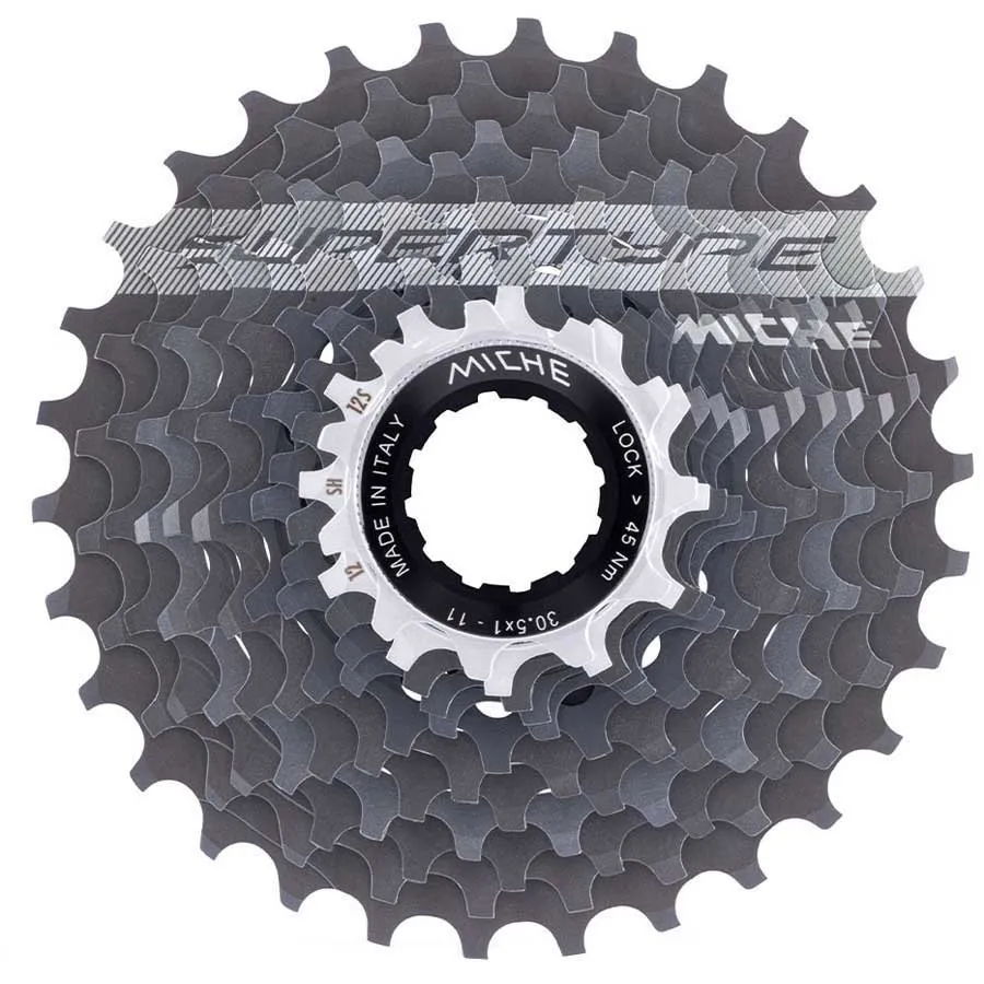 Miche Supertype Shimano Kassette, Steel, 12s, 11-30t Miche Supertype Shimano Kassette, Steel, 12s, 11-30t