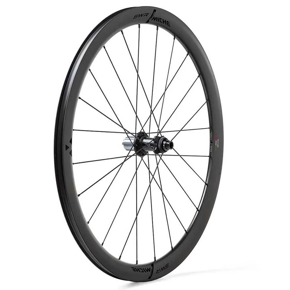 Miche Swr Evo 40 Mm Cl Disc Tubeless Rennrad Laufradsatz, Black, 12 x 100/12 x 142mm, Sram XDR Miche Swr Evo 40 Mm Cl Disc Tubeless Rennrad Laufradsatz, Black, 12 x 100/12 x 142mm, Sram XDR