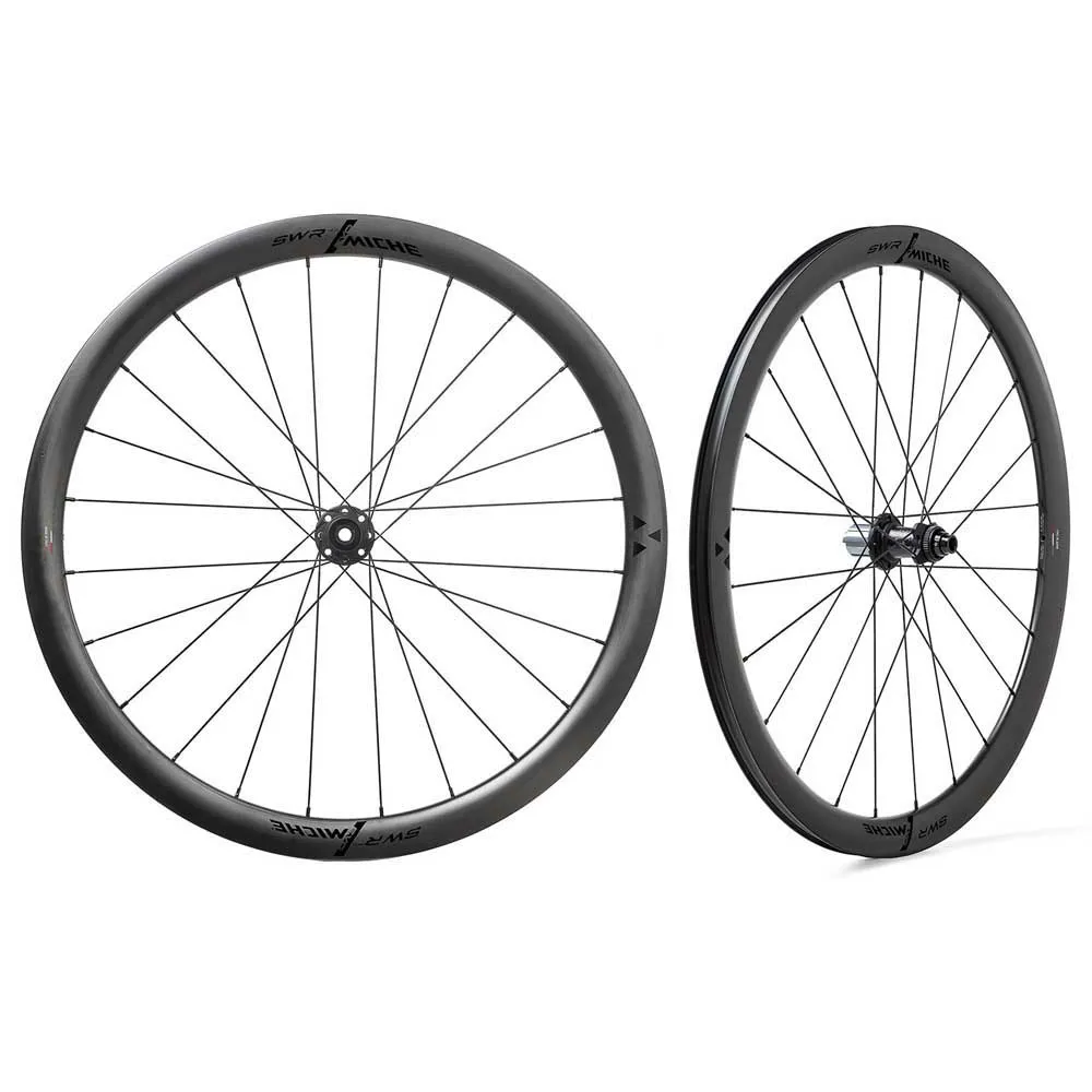 Miche Swr Evo 40 Mm Cl Disc Tubeless Rennrad Laufradsatz, Black, 12 x 100/12 x 142mm, Sram XDR Miche Swr Evo 40 Mm Cl Disc Tubeless Rennrad Laufradsatz, Black, 12 x 100/12 x 142mm, Sram XDR