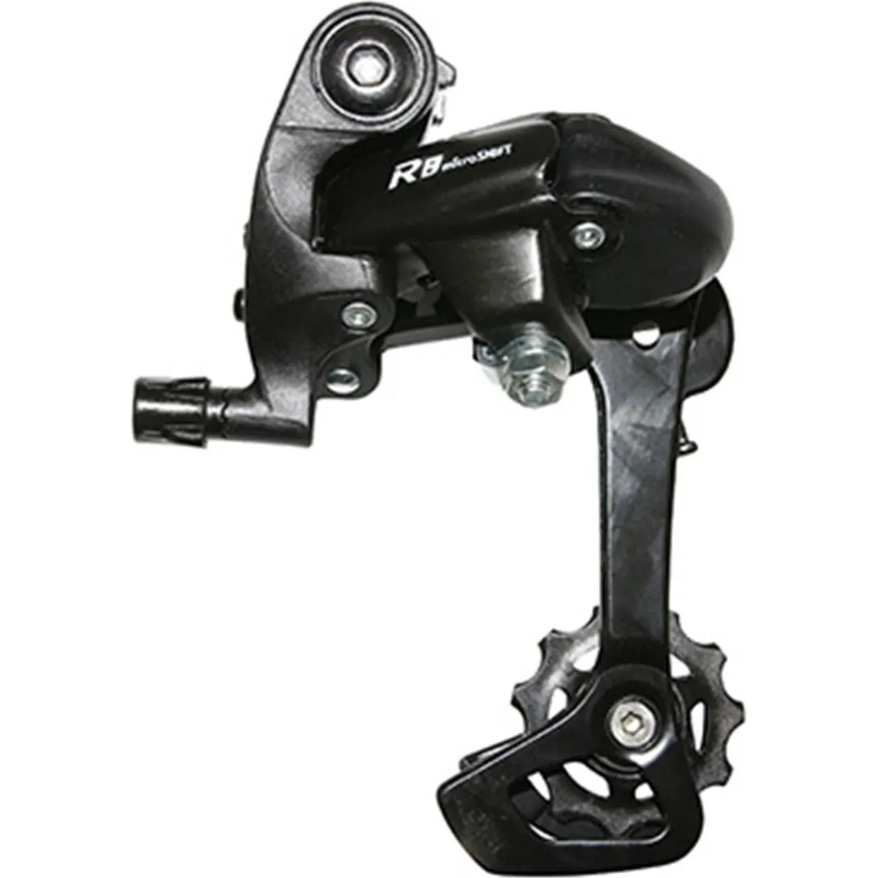 microSHIFT Hintere Kettenschaltung grande chape a vis (compatible shimano) 8-9V Unisex, schwarz, 8/9sp microSHIFT Hintere Kettenschaltung grande chape a vis (compatible shimano) 8-9V Unisex, schwarz, 8/9sp