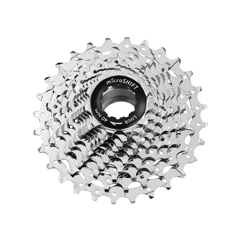 microSHIFT Kassette Rennrad Shimano-Sram 10 v 11-28 T Unisex, silber, 11-28t
