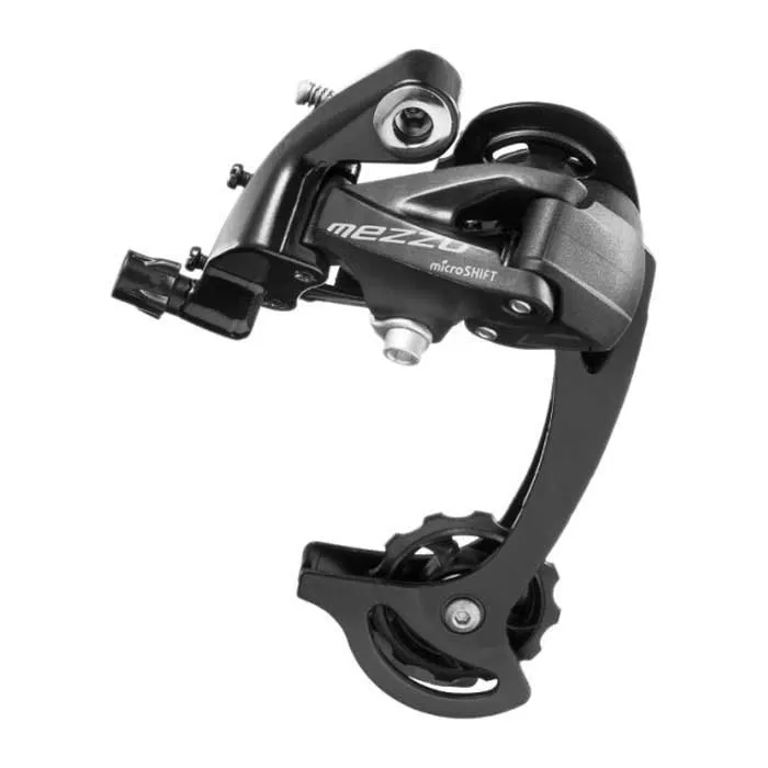 microSHIFT Mezzo H-series Schaltwerk, Black, 8-9s, Max 45t microSHIFT Mezzo H-series Schaltwerk, Black, 8-9s, Max 45t