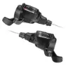 microSHIFT Mtb/ctb Index Push Schalthebel-set, Black, 3 x 6s