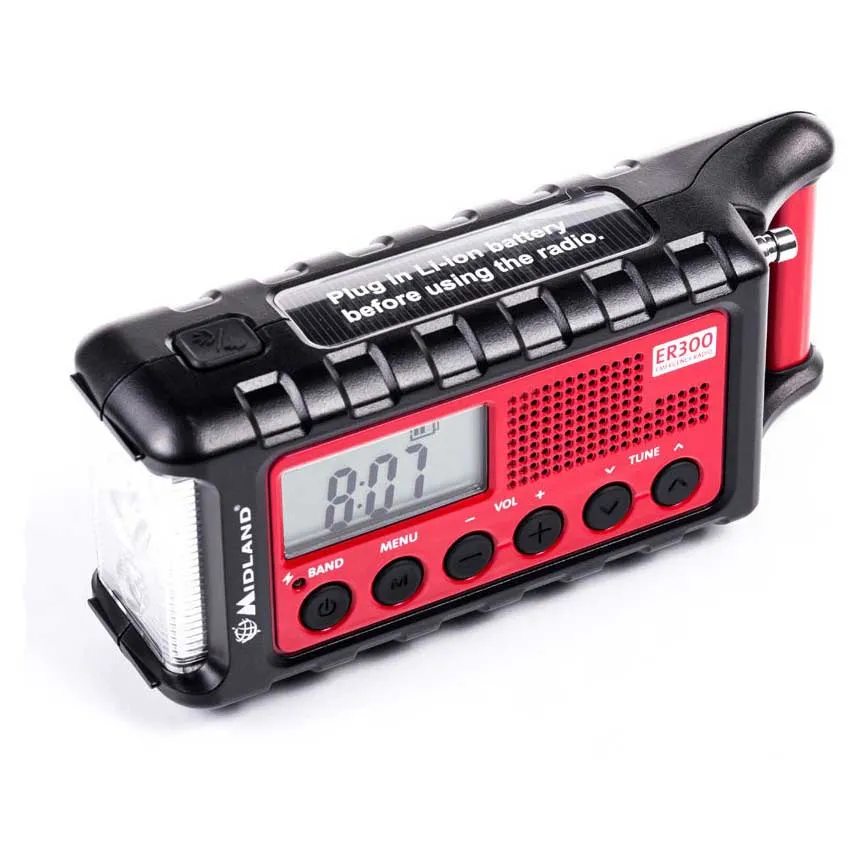 Midland Emergency Er300 Radio, Black / red, One Size Midland Emergency Er300 Radio, Black / red, One Size