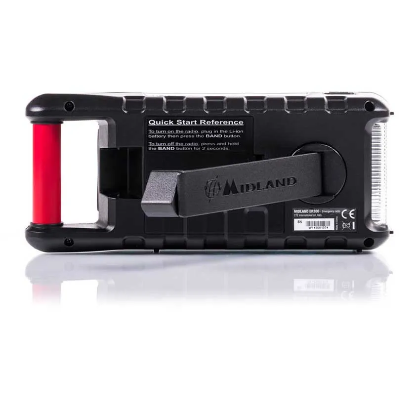 Midland Emergency Er300 Radio, Black / red, One Size Midland Emergency Er300 Radio, Black / red, One Size