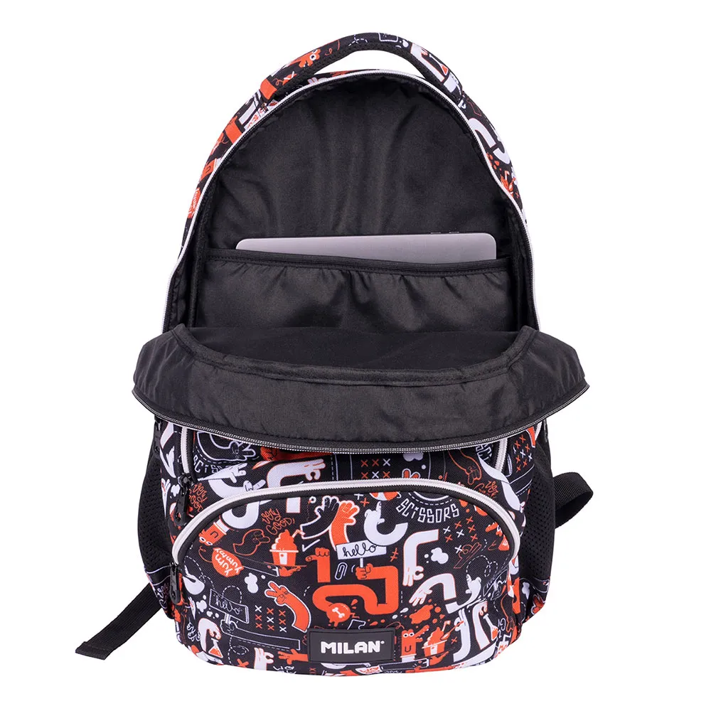 Milan 4 Reißverschluss-schulrucksack Finger Spezialserie 25l, Multicolor Milan 4 Reißverschluss-schulrucksack Finger Spezialserie 25l, Multicolor