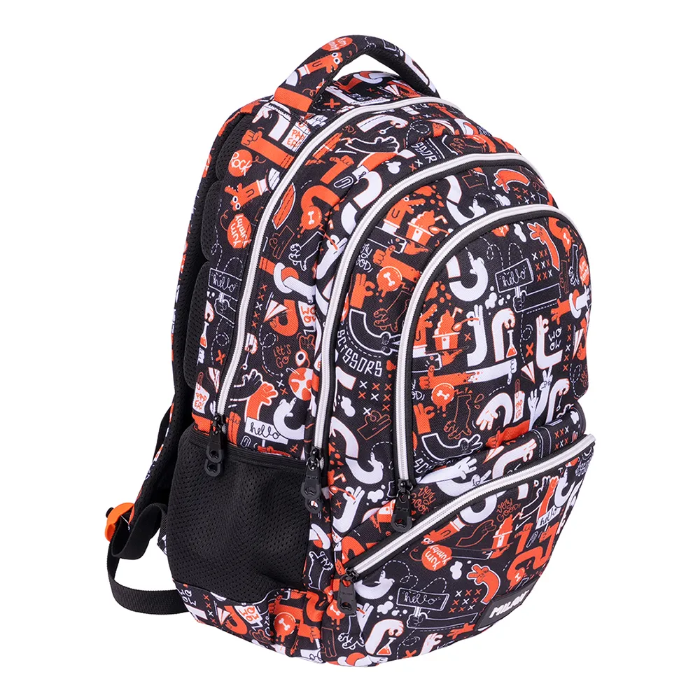 Milan 4 Reißverschluss-schulrucksack Finger Spezialserie 25l, Multicolor Milan 4 Reißverschluss-schulrucksack Finger Spezialserie 25l, Multicolor