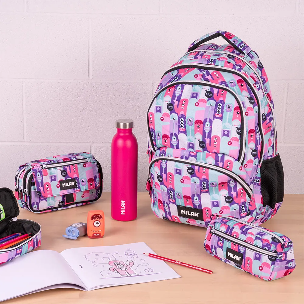 Milan 4 Schulrucksäcke Mit Reißverschluss Aliens 2 Sonderedition 25l, Multicolor Milan 4 Schulrucksäcke Mit Reißverschluss Aliens 2 Sonderedition 25l, Multicolor