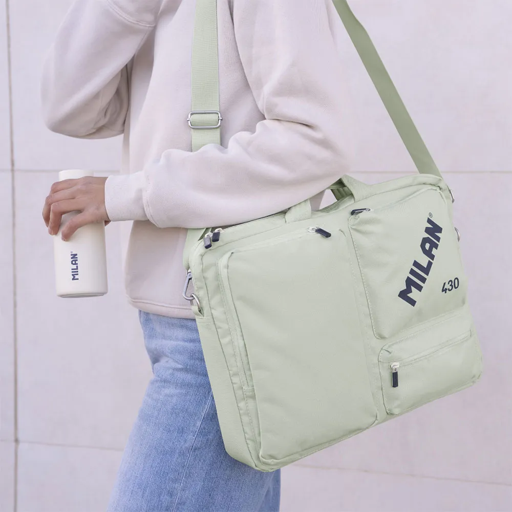 Milan 430 Kollektion Seit 1918 Laptop-aktentasche, Green Milan 430 Kollektion Seit 1918 Laptop-aktentasche, Green