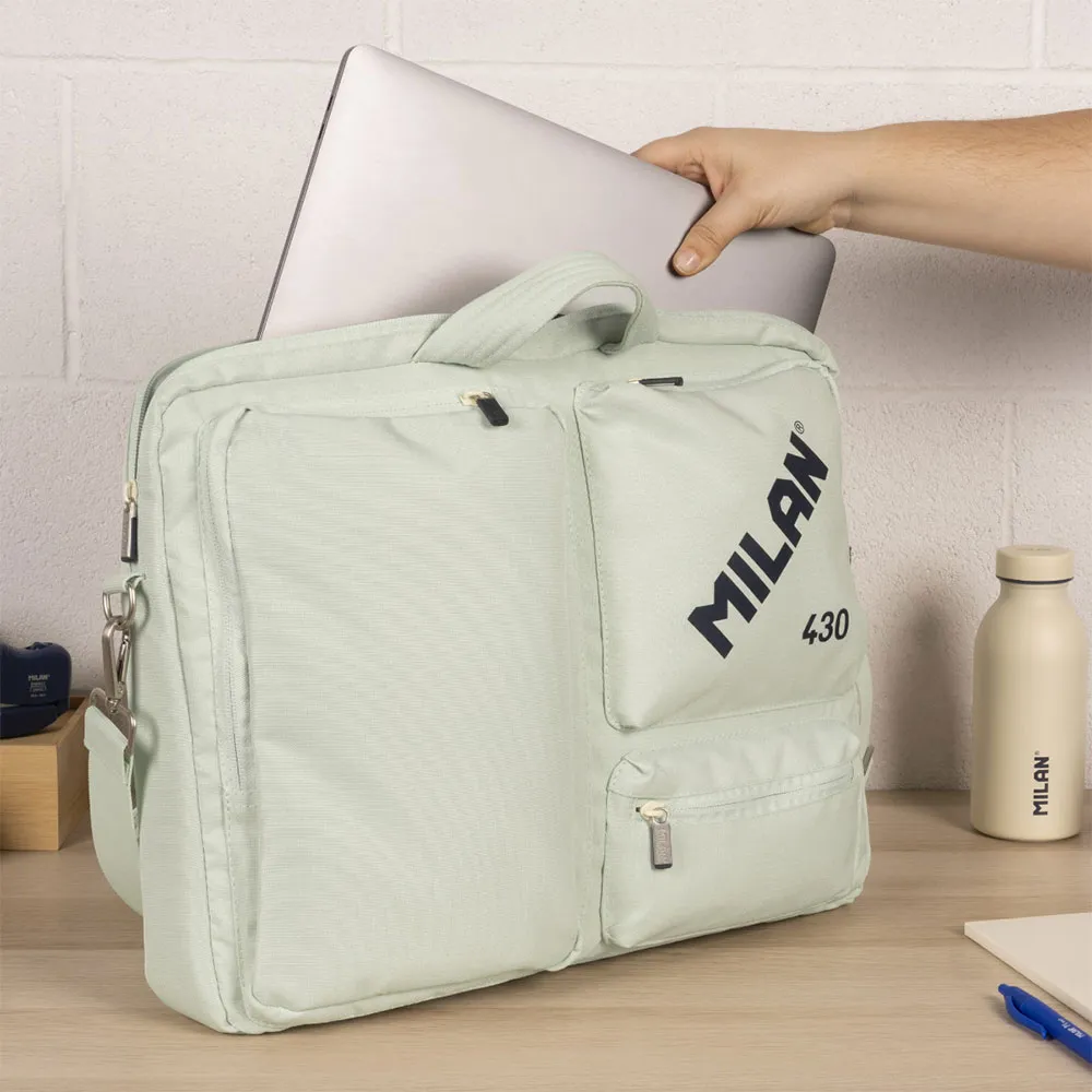 Milan 430 Kollektion Seit 1918 Laptop-aktentasche, Green Milan 430 Kollektion Seit 1918 Laptop-aktentasche, Green