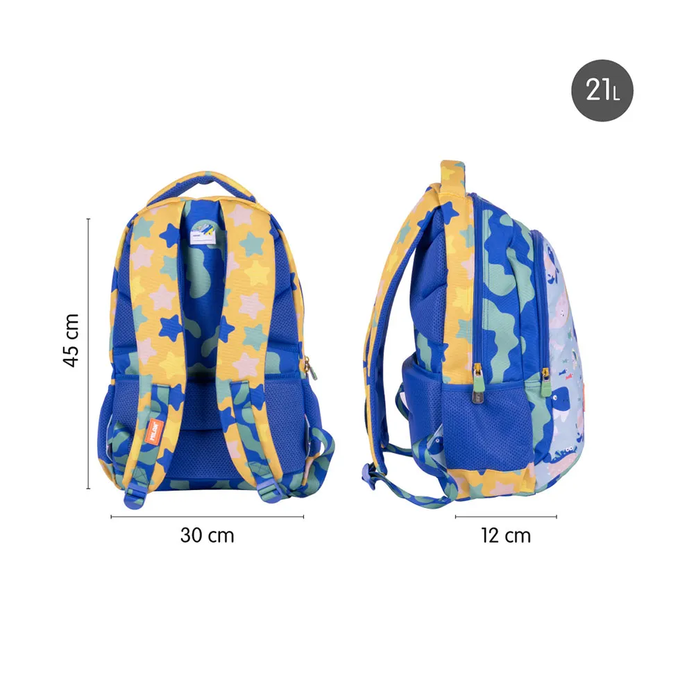 Milan Odyssey Special Series 2 Zip Schulrucksack 21l, Blue Milan Odyssey Special Series 2 Zip Schulrucksack 21l, Blue