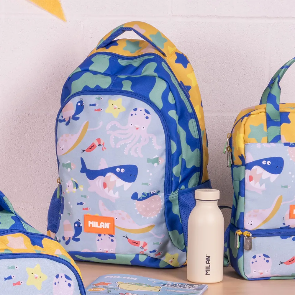 Milan Odyssey Special Series 2 Zip Schulrucksack 21l, Blue Milan Odyssey Special Series 2 Zip Schulrucksack 21l, Blue
