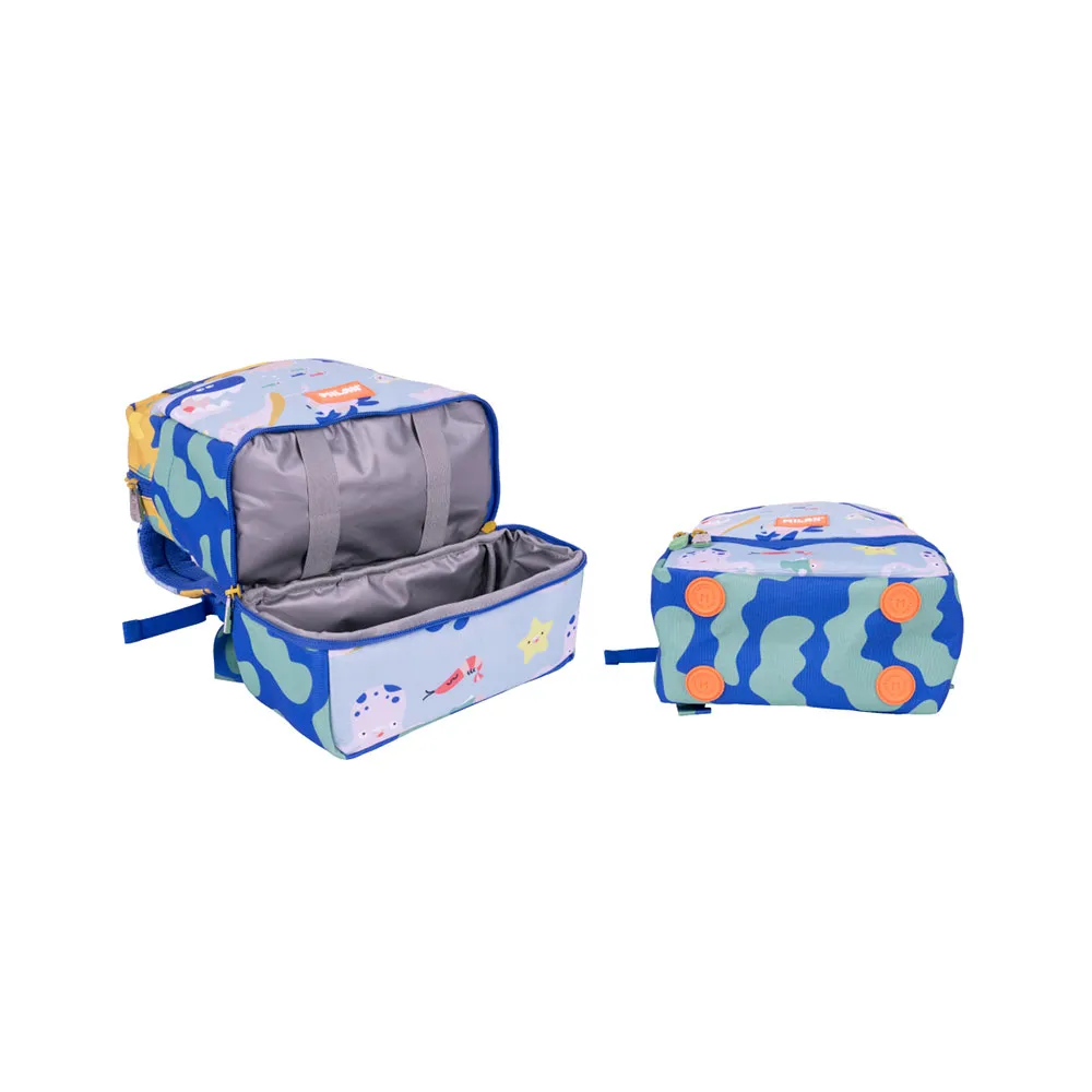 Milan Schulbrotdose Mit Fächern Odyssey Sonderedition 9.5l 2l, Blue