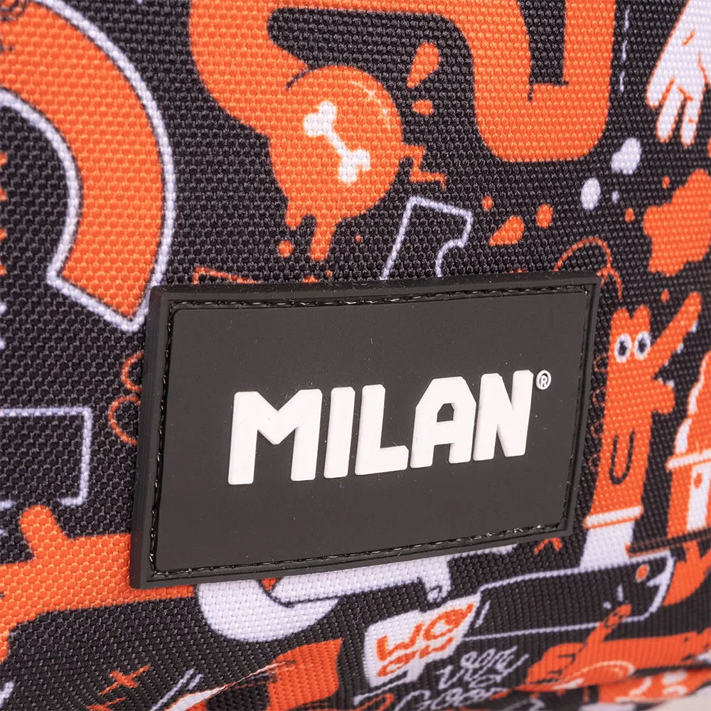Milan Schulrucksack Mit 2 Reißverschlüssen Finger Spezialserie 21l, Multicolor