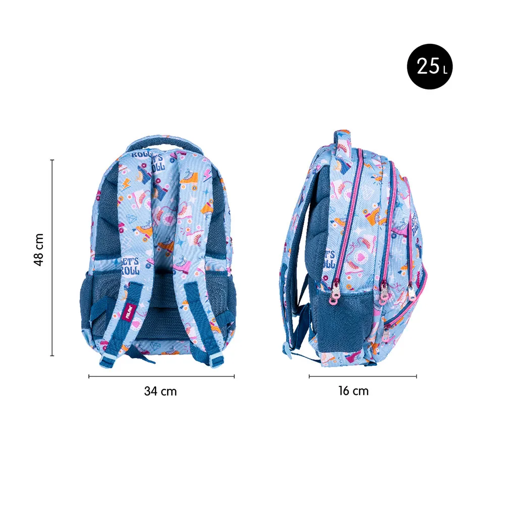 Milan Schulrucksack Mit Rollen 4 Reißverschlüsse 2 Special Series 25l, Multicolor Milan Schulrucksack Mit Rollen 4 Reißverschlüsse 2 Special Series 25l, Multicolor