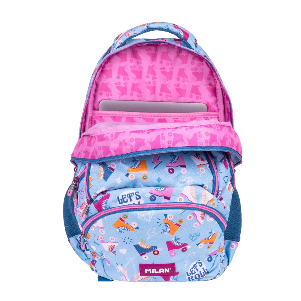 Milan Schulrucksack Mit Rollen 4 Reißverschlüsse 2 Special Series 25l, Multicolor Milan Schulrucksack Mit Rollen 4 Reißverschlüsse 2 Special Series 25l, Multicolor