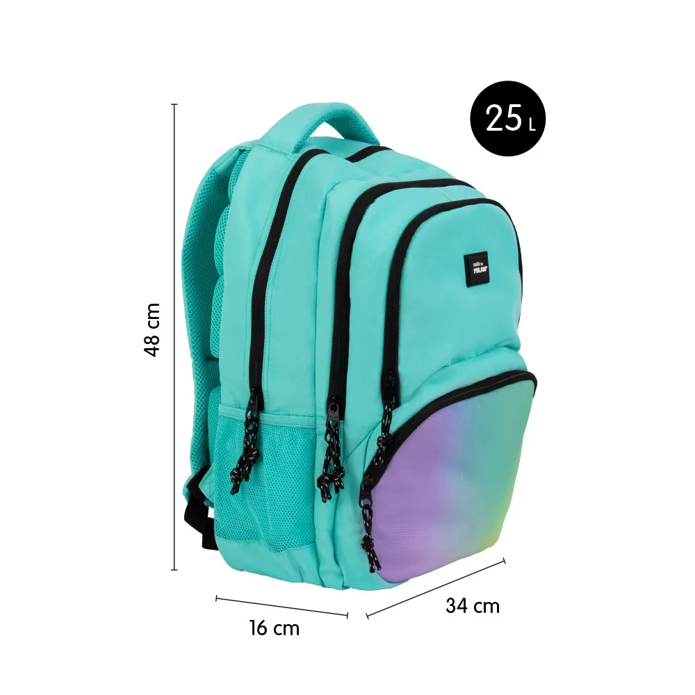 Milan Sunset 4 Zip School 25l Rucksack, Green