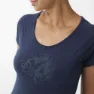 Millet Imja Wool Print Kurzarm-t-shirt, Saphir