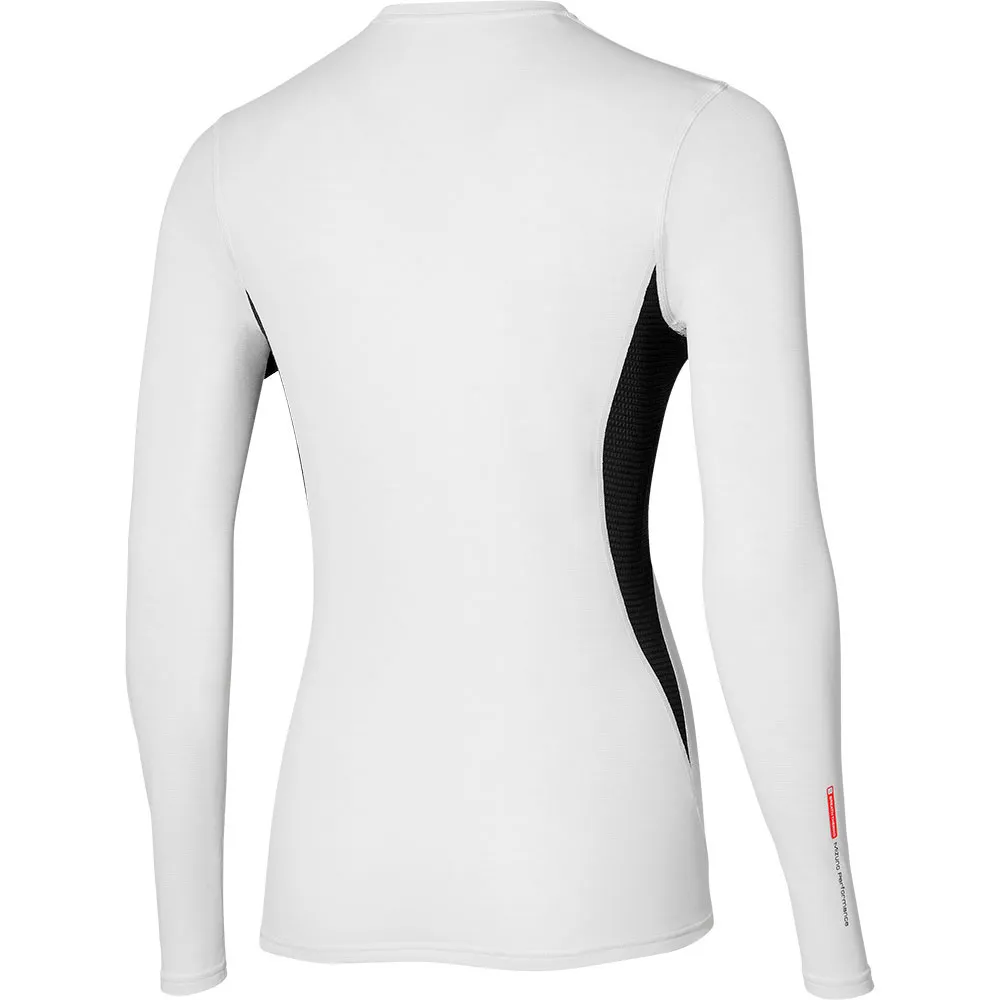 Mizuno Mid Weight-light Crew Langarm-baselayer, White Mizuno Mid Weight-light Crew Langarm-baselayer, White
