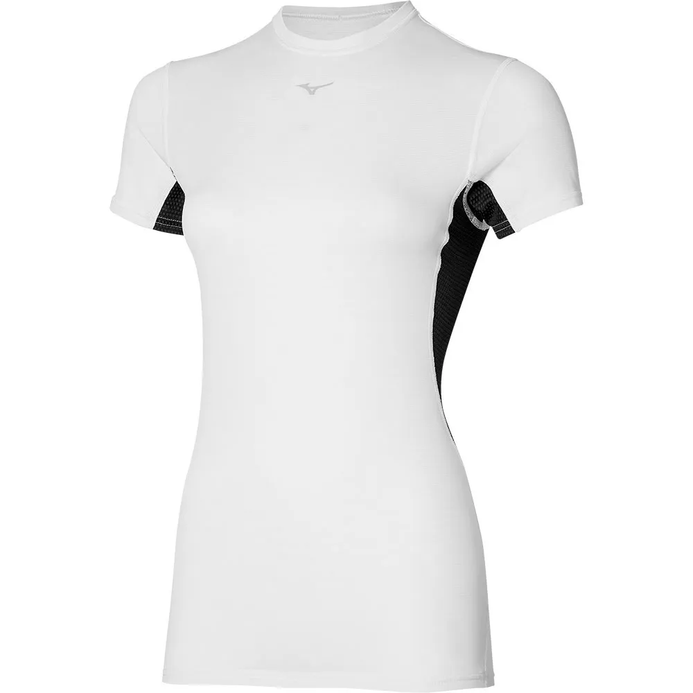 Mizuno Mid Weight-light Kurzarm-baselayer, White