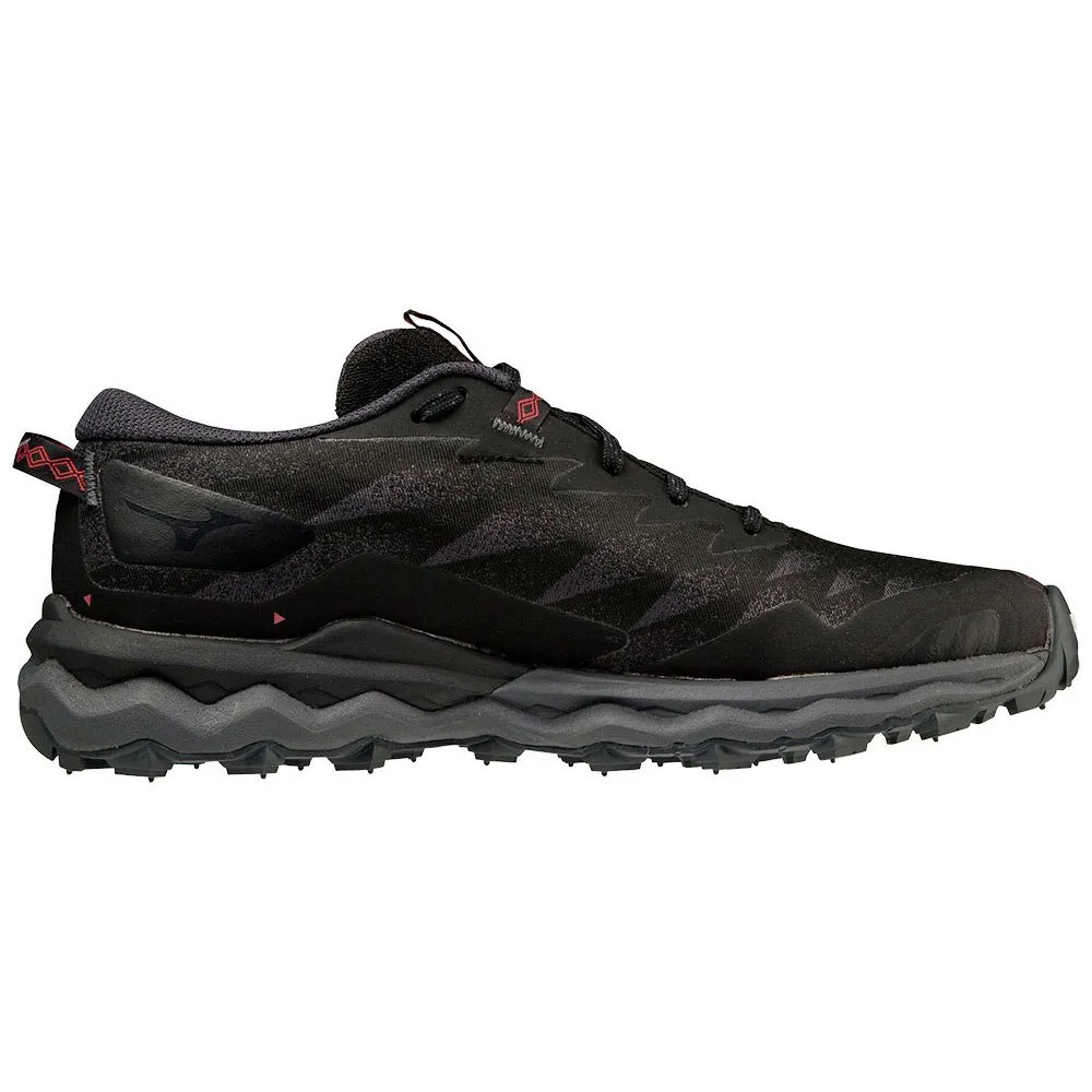 Mizuno Wave Daichi 7 Goretex Trailrunning-schuhe female, Black / iron gate / garnet pink