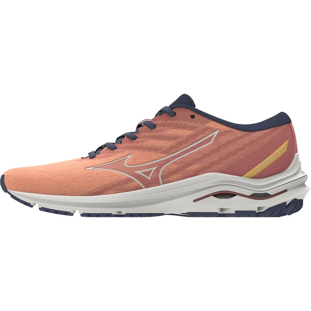 Mizuno Wave Equate 7 Laufschuhe female, Coral reef / snow white / golden cream