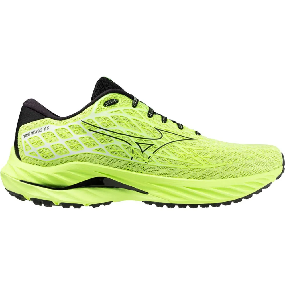 Mizuno Wave Inspire 20 Laufschuhe male, Neo lime / black / evening