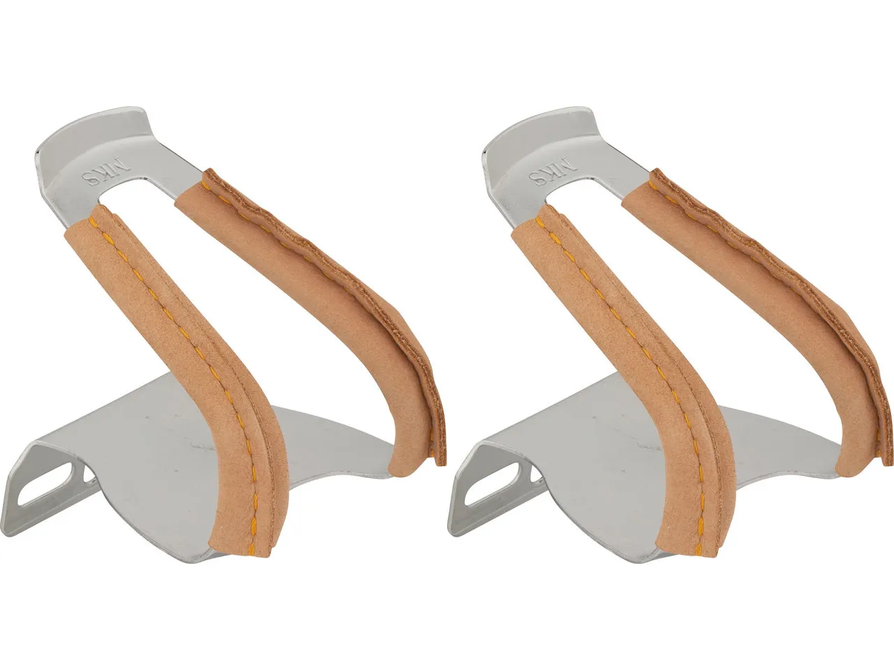 MKS Half Clip w/leather Pedalhaken, Braun, one_size MKS Half Clip w/leather Pedalhaken, Braun, one_size