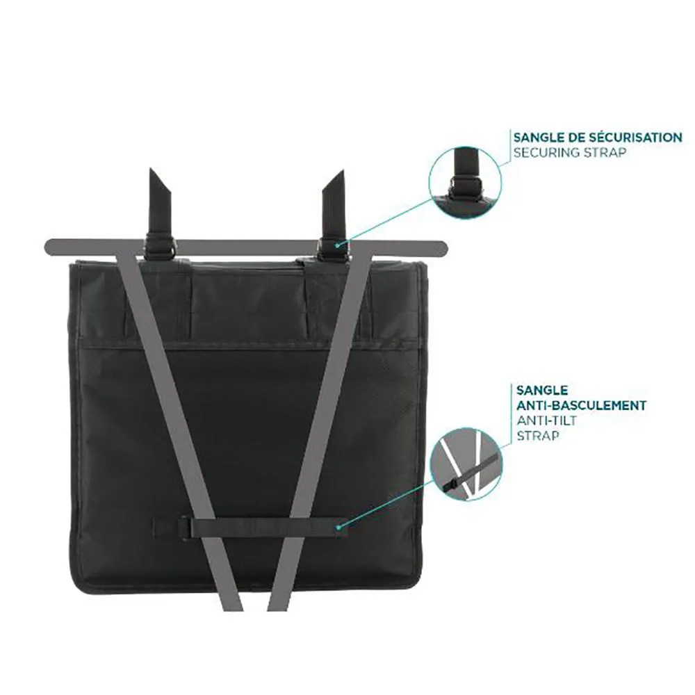 Mobilis Double Luggage Carrier Fahrradtaschen 30l, Black, One Size Mobilis Double Luggage Carrier Fahrradtaschen 30l, Black, One Size