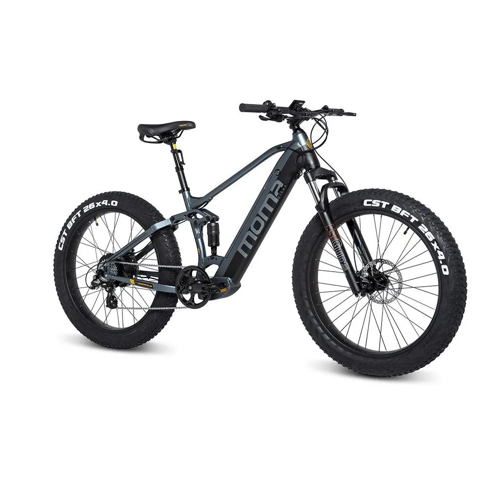 Momabikes Fatbike Pro 26´´ Elektrische Mountainbike, Grey / black, One Size, 624Wh Momabikes Fatbike Pro 26´´ Elektrische Mountainbike, Grey / black, One Size, 624Wh