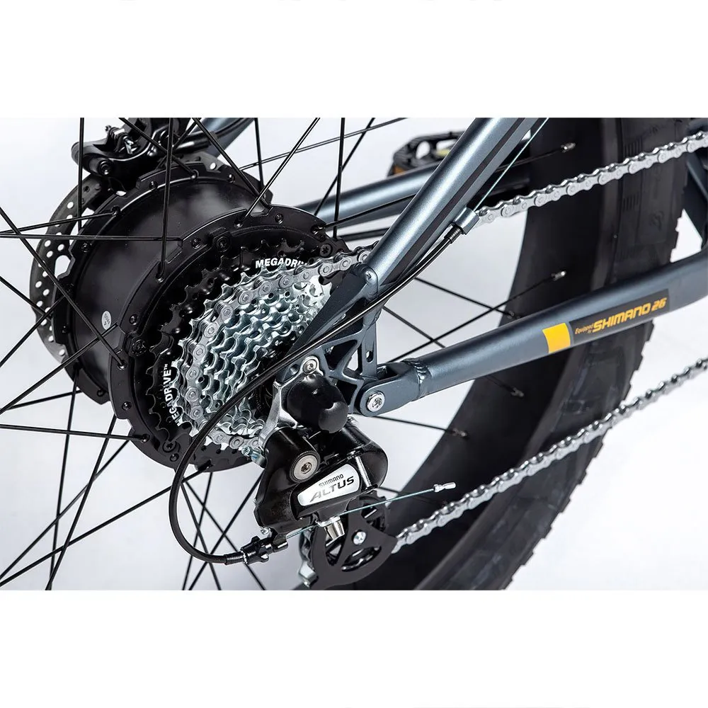 Momabikes Fatbike Pro 26´´ Elektrische Mountainbike, Grey / black, One Size, 624Wh Momabikes Fatbike Pro 26´´ Elektrische Mountainbike, Grey / black, One Size, 624Wh
