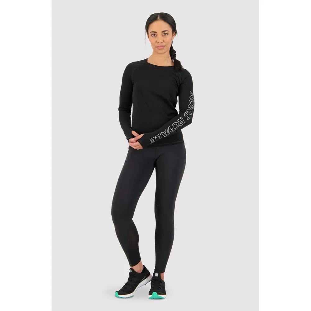 Mons Royale Bella Tech Langarm-t-shirt, Black, M