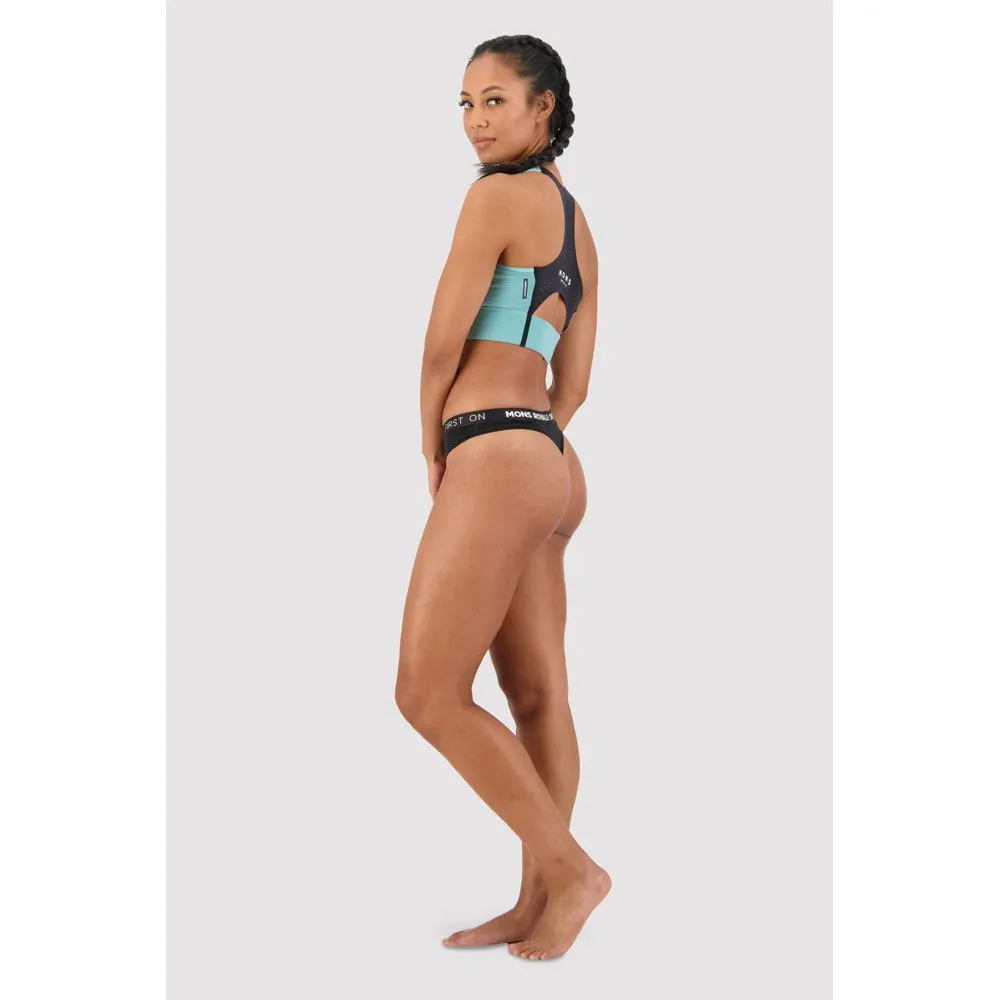 Mons Royale Merino Thong Slip, Black Mons Royale Merino Thong Slip, Black