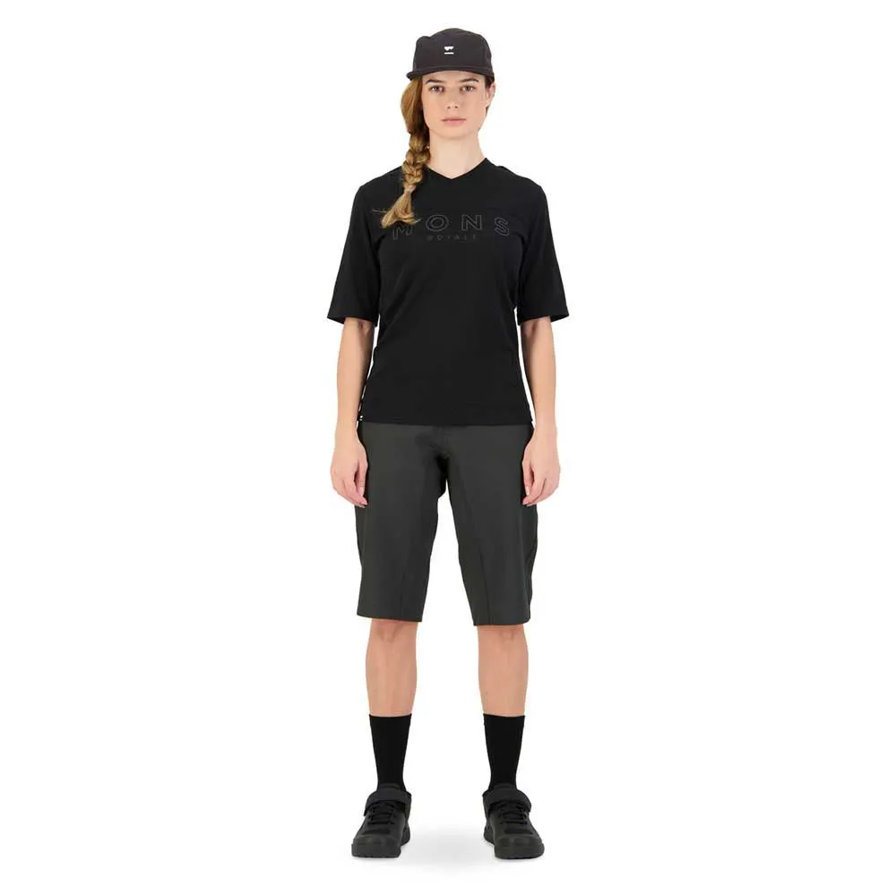 Mons Royale Redwood Vt Kurzarm Enduro Trikot, Black Mons Royale Redwood Vt Kurzarm Enduro Trikot, Black