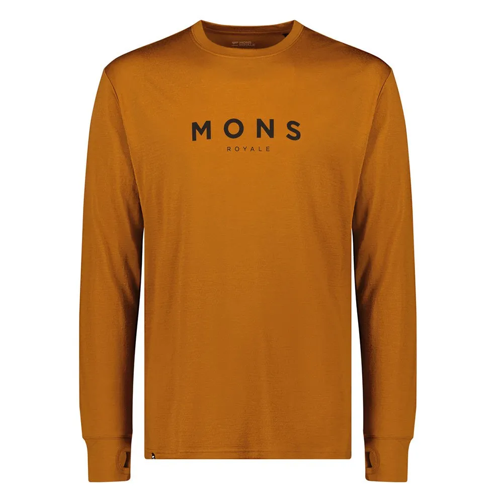 Mons Royale Yotei Classic Langarm-t-shirt, Copper, L Mons Royale Yotei Classic Langarm-t-shirt, Copper, L