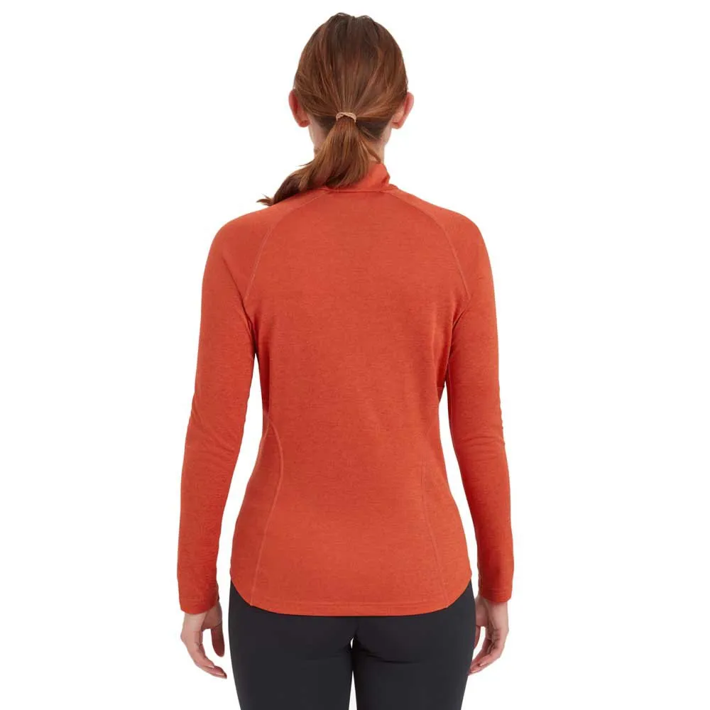 Montane Dart Long Halbreißverschluss-langarm-t-shirt, Saffron red Montane Dart Long Halbreißverschluss-langarm-t-shirt, Saffron red